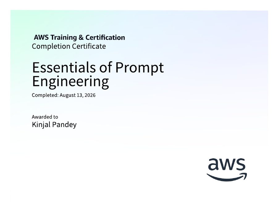Certificate: Essentials of Prompt Engineering