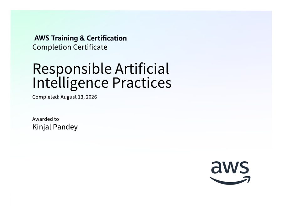 Certificate: Responsible Artificial Intelligence Practices